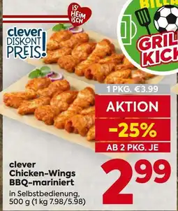 Billa clever Chicken-Wings BBQ-mariniert Angebot