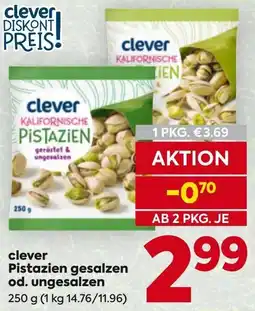 Billa clever Pistazien gesalzen od. ungesalzen Angebot