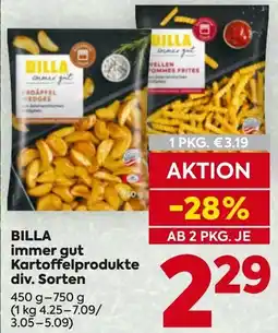 Billa BILLA immer gut Kartoffelprodukte Angebot