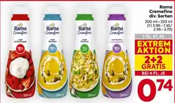 Billa Rama Cremefine Angebot