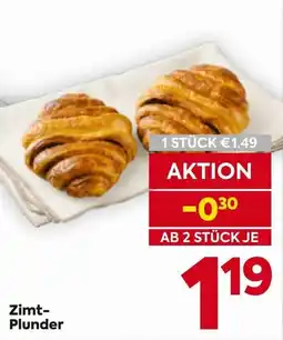 Billa Zimt- Plunder Angebot