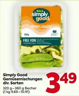 Billa Simply Good Gemüsemischungen Angebot
