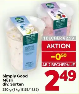 Billa Simply Good Müsli Angebot