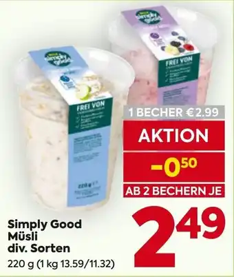 Billa Simply Good Müsli Angebot