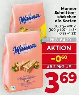 Billa Manner Schnittensäckchen Angebot