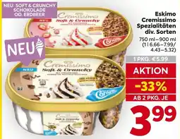 Billa Eskimo Cremissimo Spezialitäten Angebot