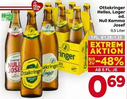 Billa Ottakringer Helles, Lager od. Null Komma Josef Angebot