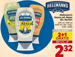 Billa Hellmann's Sauce od. Mayo Angebot