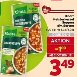 Billa Knorr Meisterkessel Suppen Angebot
