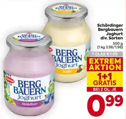 Billa Schärdinger Bergbauern Joghurt Angebot