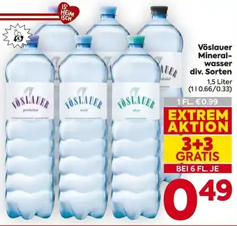 Billa Vöslauer Mineralwasser Angebot