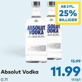 T&G Absolut Vodka 0.7l Angebot