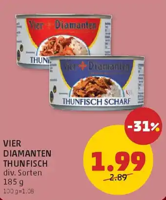 PENNY Vier diamanten thunfisch Angebot