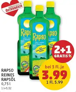 PENNY Rapso reines rapsöl Angebot
