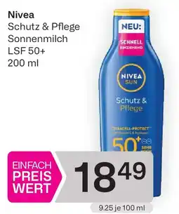 Bipa Nivea Schutz & Pflege Sonnenmilch LSF 50+ Angebot