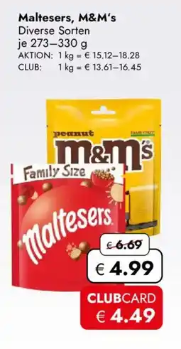 Travel FREE Maltesers M&Ms Angebot