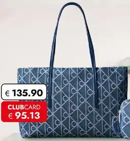Travel FREE Calvin Klein Large Denim Jacquard Tote Bag Angebot