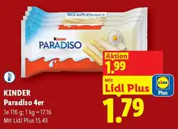 Lidl Kinder paradiso 4er Angebot