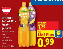 Lidl Pfanner Refresh Vita Frucht getränk Angebot