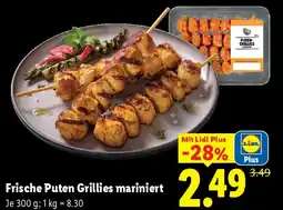 Lidl Frische Puten Grillies mariniert Angebot