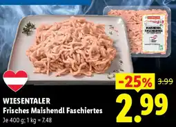 Lidl Wiesentaler frisches maishendl faschiertes Angebot