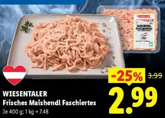 Lidl Wiesentaler frisches maishendl faschiertes Angebot