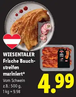 Lidl Wiesentaler frische bauch streifen mariniert Angebot