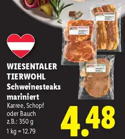Lidl Wiesentaler tierwohl schweinesteaks mariniert Angebot