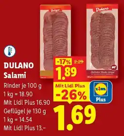 Lidl Dulano salami Angebot