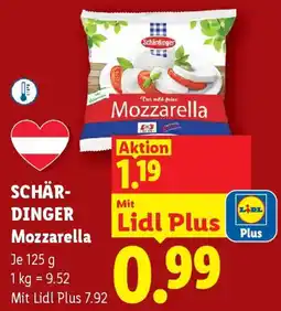 Lidl Schär dinger mozzarella Angebot