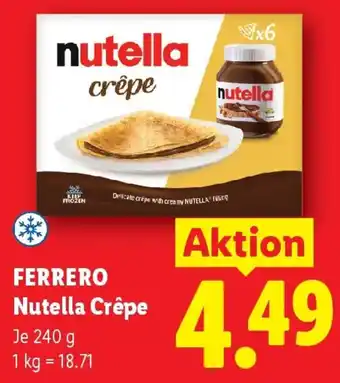 Lidl Ferrero nutella crêpe Angebot
