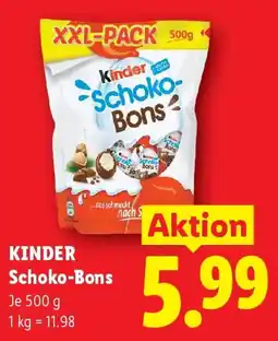 Lidl Kinder schoko bons Angebot