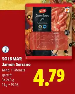 Lidl Sol&mar jamón serrano Angebot