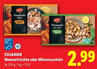 Lidl Sol&mar meeresfrüchte oder miesmuscheln Angebot