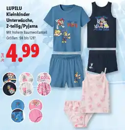 Lidl Lupilu kleinkinder unterwäsche 2 teilig pyjama Angebot