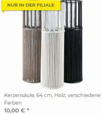 TEDi Kerzensäule, 64 cm, Holz, Verschiedene Farben Angebot