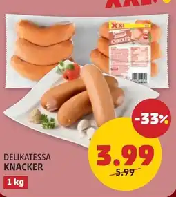 PENNY Delikatessa knacker Angebot