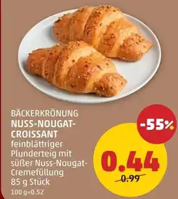 PENNY Bäckerkrönung nuss-nougat- croissant Angebot