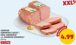 PENNY Landhof leberkäse classic, käse-leberkäse od. pikanter leberkäse Angebot