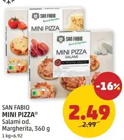 PENNY San fabio mini pizza salami od. margherita Angebot