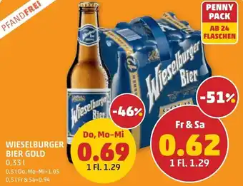 PENNY Wieselburger bier gold Angebot