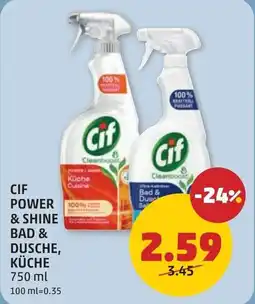 PENNY Cif power & shine bad & dusche, küche Angebot