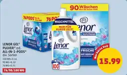 PENNY Lenor gel pulver od all-in-1-pods Angebot