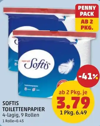 PENNY SOFTIS TOILETTENPAPIER Angebot