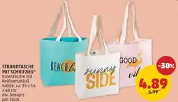 PENNY Strandtasche mit schrifzug Angebot