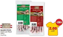 PENNY Salami sticks classic od. pikant Angebot