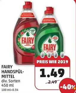 PENNY Fairy handspül- mittel Angebot
