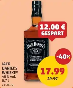 PENNY Jack daniel's whiskey 40 % vol. Angebot