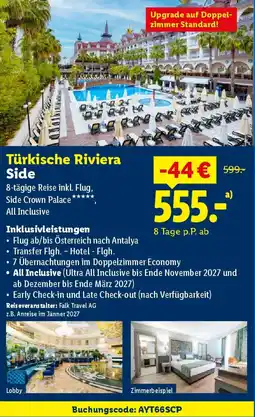Lidl Türkische Riviera Side Angebot
