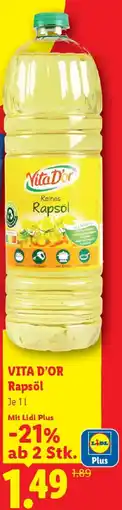 Lidl Vita d'or rapsöl Angebot